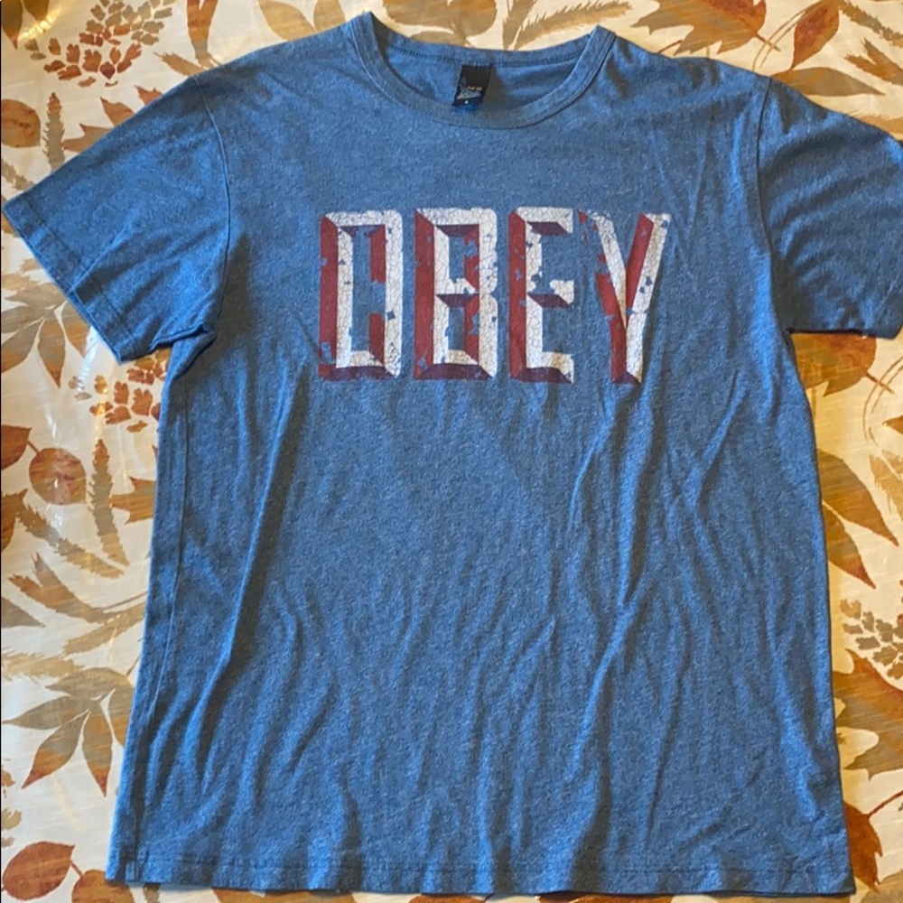 Men’s Blue OBEY Large Teeshirt